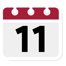 Icono de calendario con el número 11