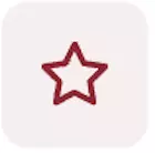 Icono de estrella roja sobre fondo gris