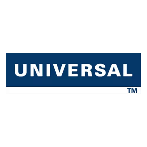 Universal logo on a black background