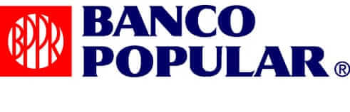 Logotipo de Banco Popular en azul y rojo