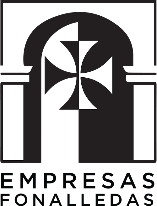 Logotipo en blanco y negro de Empresas Fonalledas