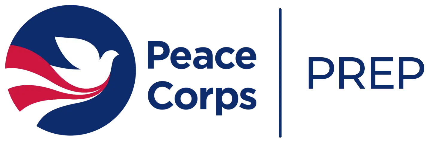 Logotipo de Peace Corps PREP con paloma