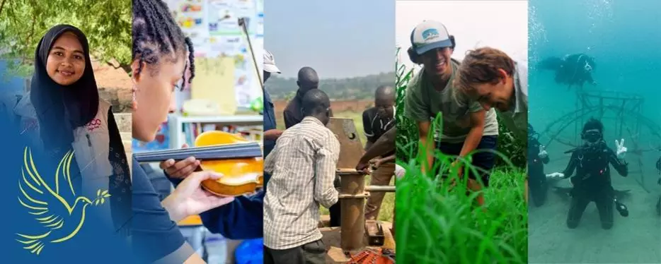Collage de educación, agricultura, agua y buceo